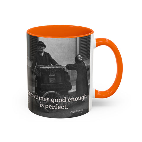 Vintage Art Accent Coffee Mug, Photo by Eugene Atget, Teri Kulat Quotation, Unique Gift for Therapists, 11oz Mug, Chic Coffee Cup, Art