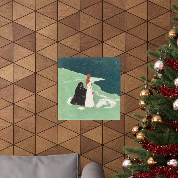 Matte Horizontal Posters Two Women on the Shore, Edvard Munch, Norwegian 1898; Courtesy Art Institute of Chicago