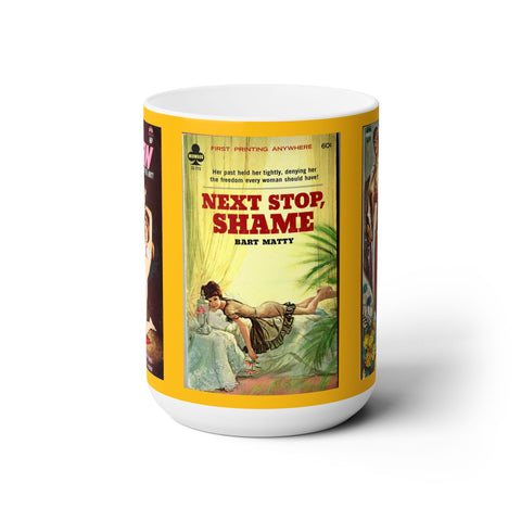 Ceramic Mug 15oz Flying Lesbians Pulp Fiction Coffee Mug Gift for Artist Gift for Boyfriend Gift for Ironic Woman