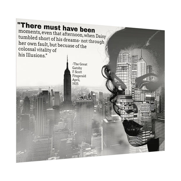 Poster Print, Great Gatsby Watercolor Art, Daisy Buchanan, Literary Quote, Wall Decor, Home Office Decoration