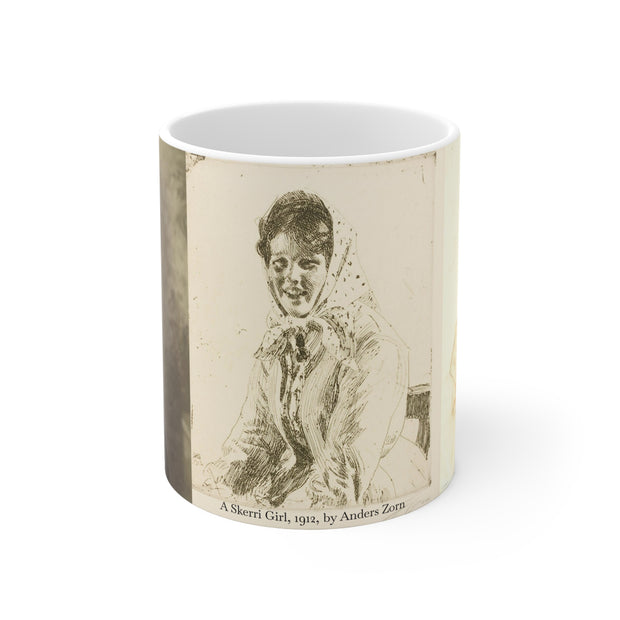 Vintage Girl Art Coffee Mug, 11oz; Alexander Hesler, Zorn, Paul Rajon; Art Institute of Chicago; Curated by Nick Palsgraf, Gift for Art