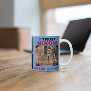 Nixon on TV 11oz Mug - Vintage President Retro Coffee Cup, Political History Collectible Gift, Republican Democrat Political Enthusiast,