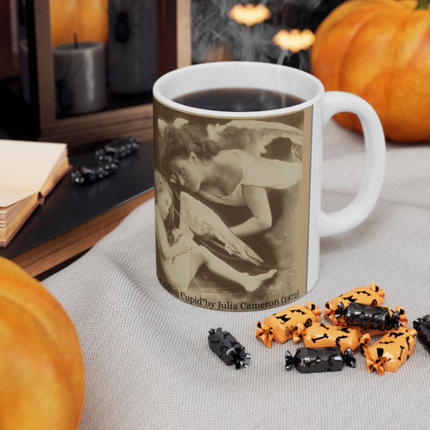 Ceramic Mug with Julia Margaret Cameron's Rare Masterworks, Madonna Riposata & Venus Chiding Cupid, Fine Art Photography Vintage Gift, Art