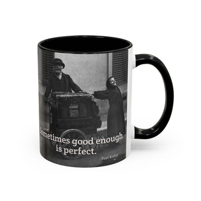Vintage Art Accent Coffee Mug, Photo by Eugene Atget, Teri Kulat Quotation, Unique Gift for Therapists, 11oz Mug, Chic Coffee Cup, Art