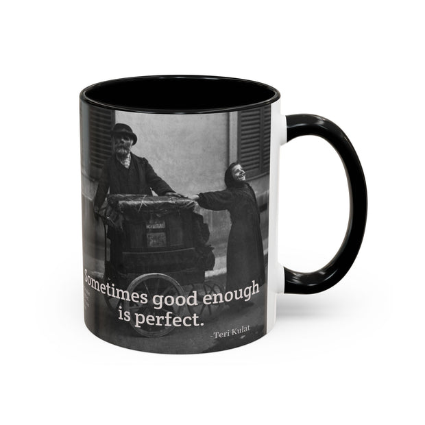Vintage Art Accent Coffee Mug, Photo by Eugene Atget, Teri Kulat Quotation, Unique Gift for Therapists, 11oz Mug, Chic Coffee Cup, Art