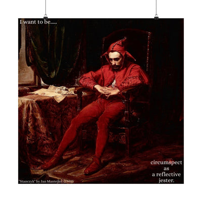 Matte Vertical Posters - Polish Cultural History Painting, Stanczyk by Jan Mantejko (1862), Home Wall Art Decor, Historical Art Print,