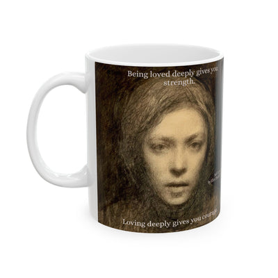 Mug, Self-Portrait of Finnish Master Ellen Thesleff, 11oz, 15oz, Original Painting by Nick Palsgraf, "Disheveled Man", (2025)