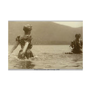 Victorian Bathing Suits Matte Posters, Selma & Hannah at Lake George, 1899 - Art Institute of Chicago, Home Decor Wall Art, Vintage Prints,