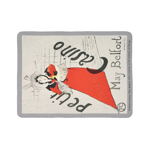 Toulouse-Lautrec Fleece Sherpa Blanket, Art Institute of Chicago Design, Cozy Throw for Home Décor, Gift for Art Lovers, Warm Blanket for
