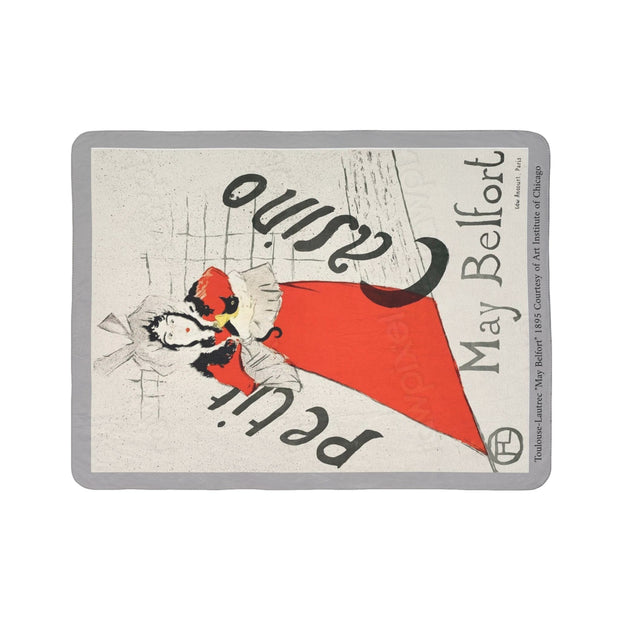 Toulouse-Lautrec Fleece Sherpa Blanket, Art Institute of Chicago Design, Cozy Throw for Home Décor, Gift for Art Lovers, Warm Blanket for
