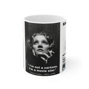 Mug 11oz Cartoon Blonde Greta Garbo Forest in the mind