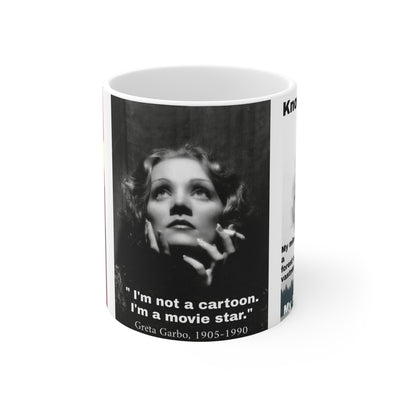 Mug 11oz Cartoon Blonde Greta Garbo Forest in the mind
