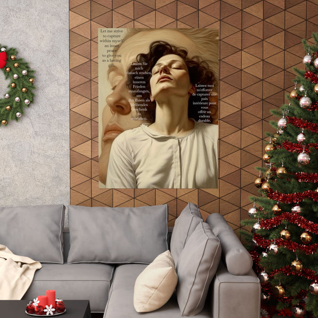 Art Print, Vertical Wall Art, Matte Poster Print, Lucian Freud Inspired Painting, Home Decor Gift