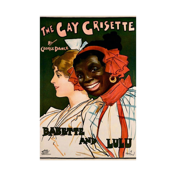 Matte Vertical Posters Babette and Lulu in the Gay Crissette, Paris Show