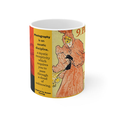 Mug 11oz Inspired by Susan Sontag "On Photography" 1977 An Ascetic Discipline