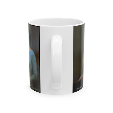 Ceramic Mug 11oz Mother of Three with New Earrings Mother's Day Gift by Zin Lim, 2006; Order of Merit Winner
