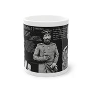 Kaiser Wilhelm Coffee Mug, Historical German Emperor Bird Lover Cup, World Wars History Drinkware, Black and White Mug, Gift for History