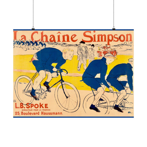 Matte Horizontal Posters Toulouse Lautrec La Chaine Simpson 30 inch wide 22 long