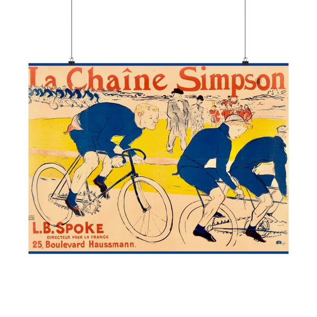 Matte Horizontal Posters Toulouse Lautrec La Chaine Simpson 30 inch wide 22 long