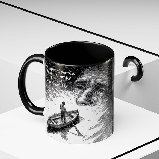 Vintage Art Accent Coffee Mug, Photo by Eugene Atget, Teri Kulat Quotation, Unique Gift for Therapists, 11oz Mug, Chic Coffee Cup, Art