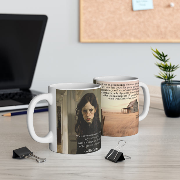 Literary Quote Mug, Willa Cather Design, Coffee Cup Gift, Inspirational Tea Mug, Artistic Quote Cup