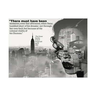 Poster Print, Great Gatsby Watercolor Art, Daisy Buchanan, Literary Quote, Wall Decor, Home Office Decoration