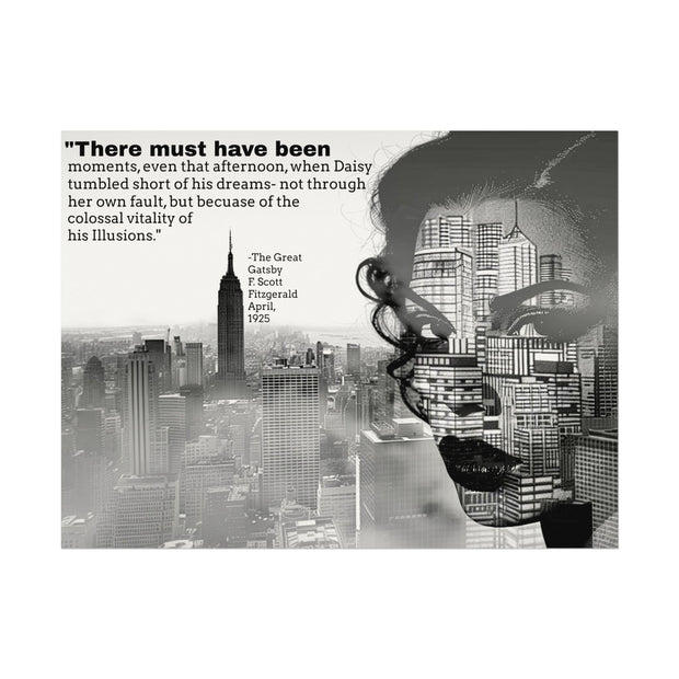 Poster Print, Great Gatsby Watercolor Art, Daisy Buchanan, Literary Quote, Wall Decor, Home Office Decoration