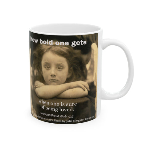 Artistic Fusion Ceramic Mug, Klimt & Cameron Art, Sigmund Freud Quote, Coffee Cup, Tea Mug, Drinkware, Home Decor, Gift for Art Lover,