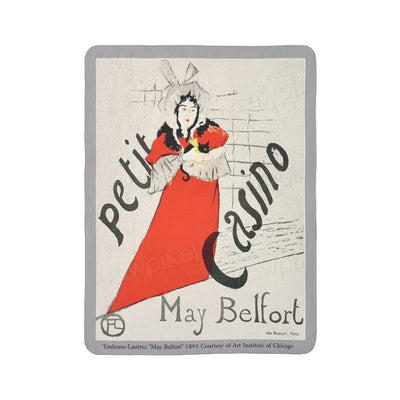 Toulouse-Lautrec Fleece Sherpa Blanket, Art Institute of Chicago Design, Cozy Throw for Home Décor, Gift for Art Lovers, Warm Blanket for