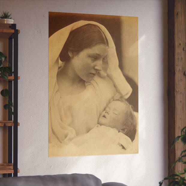 Fine Art Posters - Reproduction of Julia Margaret Cameron's 'Madonna Riposata' (1865) - Photographic Fine Art Pioneer 1815-1879, Vintage Art
