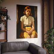 Art Print, Wall Art, Matte Vertical Poster, Depressed Woman on Bus, Lucian Freud Inspired, Home Decor, Gift