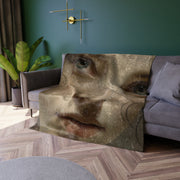 Crushed Velvet Blanket "Even When You Are Not Straightforward" Original Painting by Nick Palsgraf