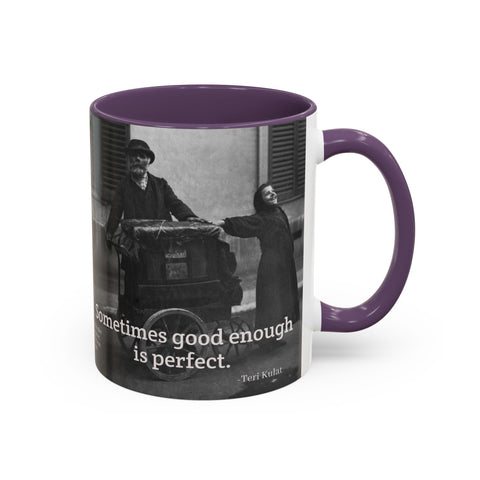 Vintage Art Accent Coffee Mug, Photo by Eugene Atget, Teri Kulat Quotation, Unique Gift for Therapists, 11oz Mug, Chic Coffee Cup, Art