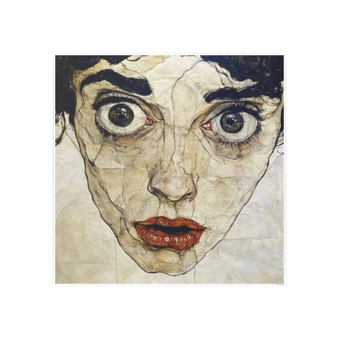Artistic Photo Paper Poster - Unique Wall Decor for Home, Gallery, Living Room, Gift for Art Lovers, Egon Schiele Inspired Work by Palsgraf