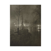 Poster Print, Wet Night at Columbus Circle Art Print, Vintage Reproduction, Home Decor, Wall Art, Gift for Art Lover