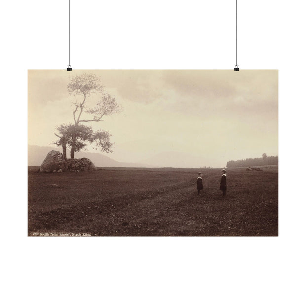 Vintage Landscape Matte Poster, Retro Art Print, Home Decor, Nature Wall Art, Gift for Nature Lovers, Aesthetic Room Decor