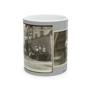Vintage Photo Collage Ceramic Mug, 11oz or 15oz, Photography Gift: "Baseball in Boston" 1909 and "Untitled" 1910 both by Lewis Wickes Hine