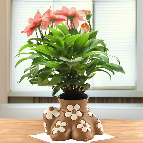 Creative Resin Body Art Flowerpot – Unique Home Decor Planter for Living Room, Office & Garden