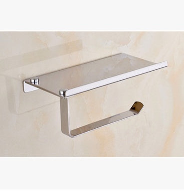 304 Stainless Steel Toilet Paper Holder with Phone Shelf