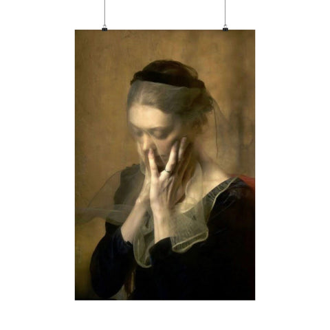 Vertical Poster, "Grieving with Dignity" 24x36 Painting by Nick Palsgraf, Matte Print, Wall Art for Home Decor, Bereavement Gift, Sympathy