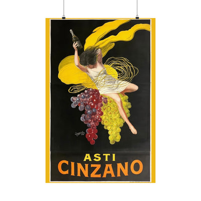 Vintage Asti Cinzano Champagne Matte Vertical Poster, 24x36 inches; Leonetto Capiello Design, Wall Art Decor
