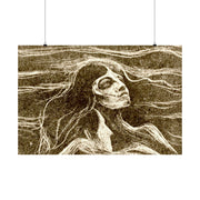 Matte Horizontal Posters Edvard Munch Norwegian "On the Waves of Love" 1896 Courtesy of Art Institute of Chicago