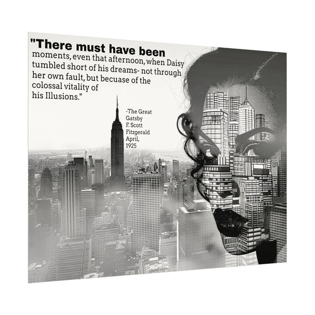 Poster Print, Great Gatsby Watercolor Art, Daisy Buchanan, Literary Quote, Wall Decor, Home Office Decoration