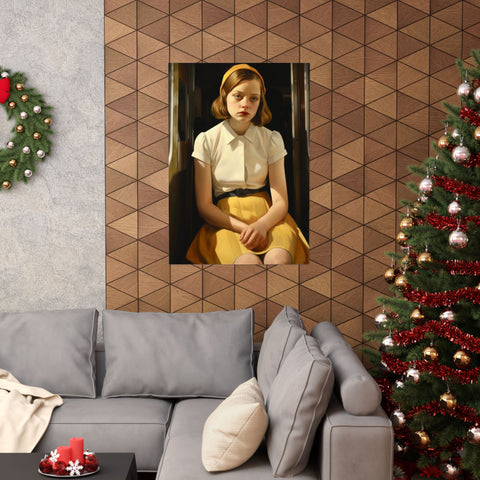 Art Print, Wall Art, Matte Vertical Poster, Depressed Woman on Bus, Lucian Freud Inspired, Home Decor, Gift