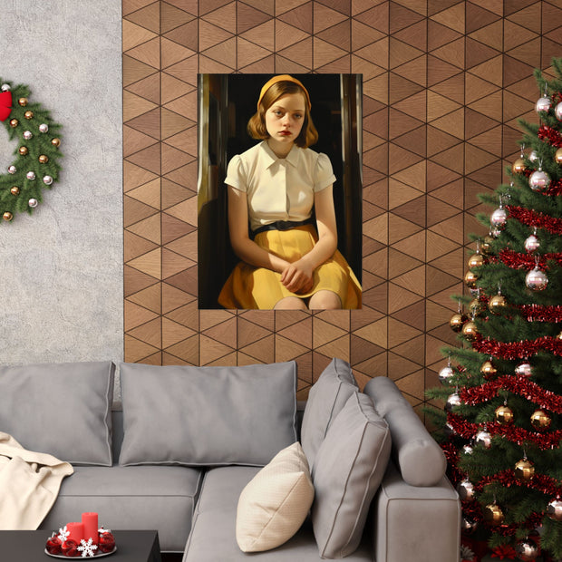 Art Print, Wall Art, Matte Vertical Poster, Depressed Woman on Bus, Lucian Freud Inspired, Home Decor, Gift