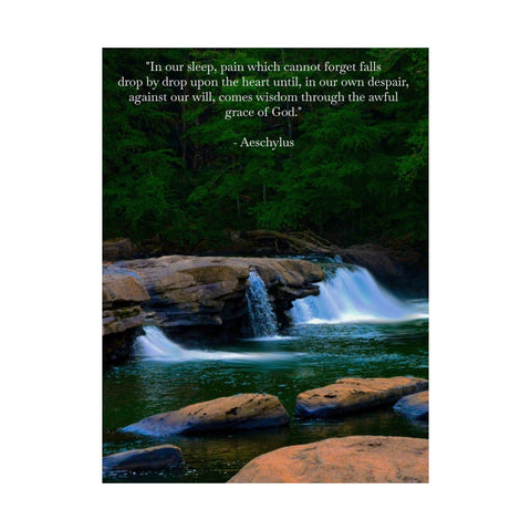 Matte Vertical Posters Award Winning Nicole Martinelli Photo & Aechylus "Pain Drop by Drop"