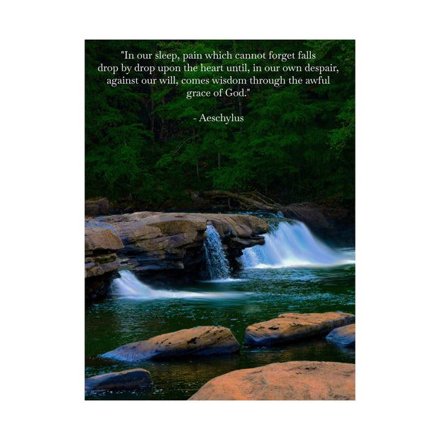 Matte Vertical Posters Award Winning Nicole Martinelli Photo & Aechylus "Pain Drop by Drop"