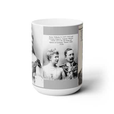 Ceramic Mug 15oz Empress Augusta Viktoria and Kaiser Wilhelm II of Germany Gift for German History Buff Gift for Men