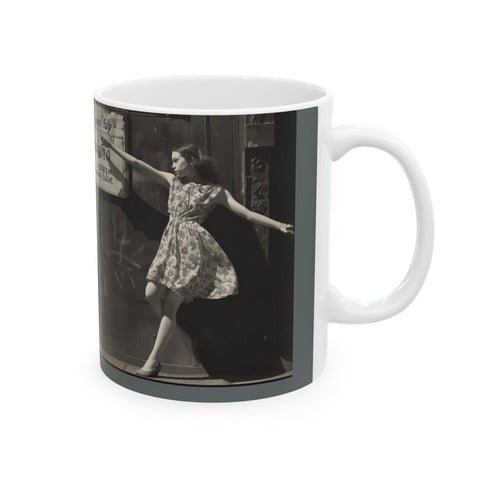 Hollywood Star Ceramic Mug, 11oz - Dark Lucian Freud Style Coffee Cup, Unique Movie Star Design by Nick Palsgraf, Gift for Film Buffs,
