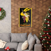 Vintage Asti Cinzano Champagne Matte Vertical Poster, 24x36 inches; Leonetto Capiello Design, Wall Art Decor